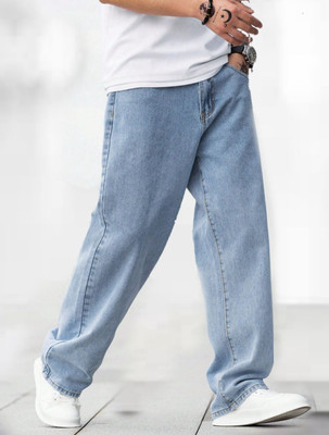 itup Loose Fit Men Light Blue Jeans