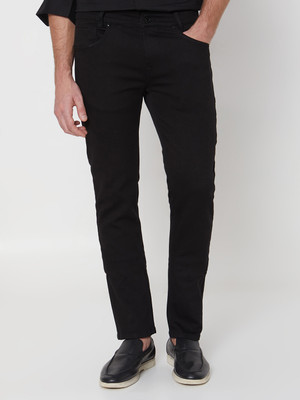 MUFTI Tapered Fit Men Black Jeans