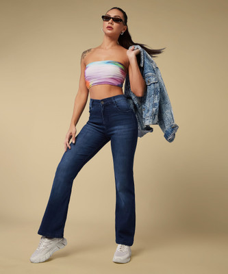 DOLCE CRUDO Flared Women Blue Jeans