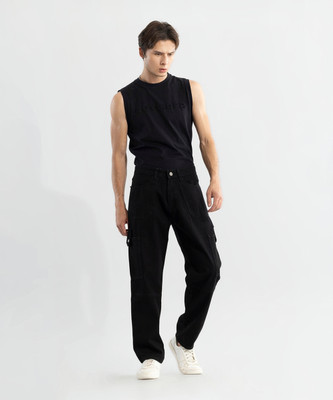 Snitch Jogger Fit Men Black Jeans