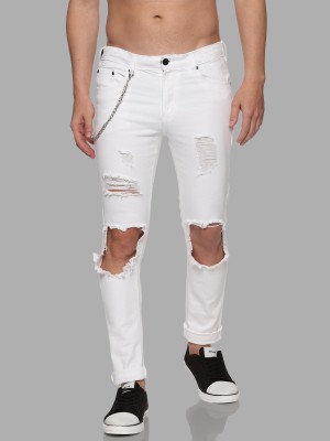 KULTPRIT Skinny Men White Jeans