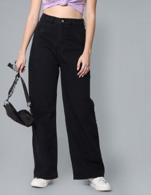 FLYING MACHINE Flared Women Black Jeans