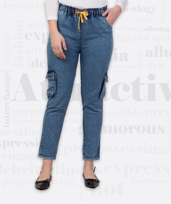 Coutume Collections Jogger Fit Women Blue Jeans