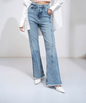 Tokyo Talkies Boot-Leg Women Light Blue Jeans