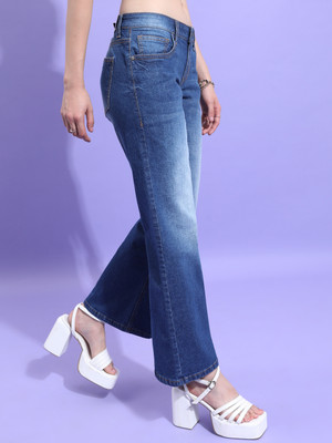 Tokyo Talkies Boot-Leg Women Dark Blue Jeans