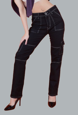 linaria Relaxed Fit Women Black Jeans
