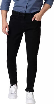 POKHINDA Slim Men Black Jeans