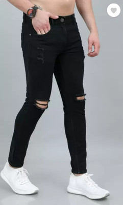 Creatywitty Slim Men Black Jeans