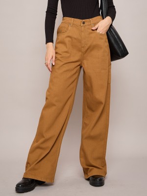 SASSAFRAS Straight Fit Women Brown Jeans