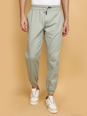 V-MART Solid Men Green Track Pants