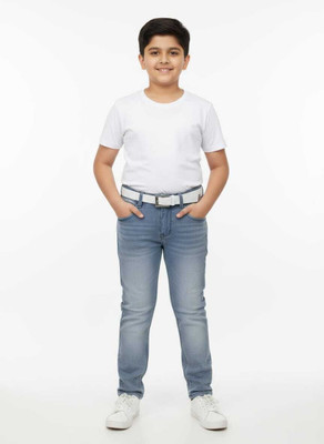 nishasngh Straight Fit Boys Grey Jeans