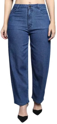 Riacult Flared Women Dark Blue Jeans