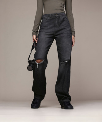 Roadster Straight Fit Women Black Jeans