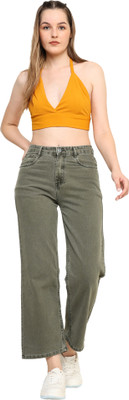 zayla Flared Women Dark Green Jeans