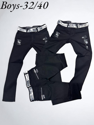 MahasaFashion Slim Boys Black Jeans