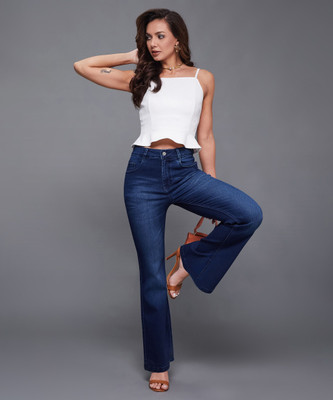 Miss Chase Boot-Leg Women Blue Jeans