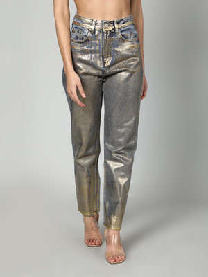 Fashion Gaiia Straight Fit Women Yellow Jeans