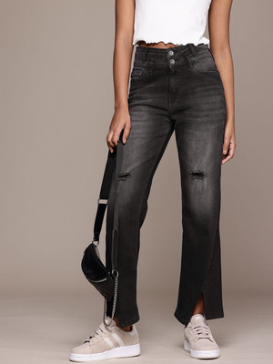 Roadster Straight Fit Women Black Jeans