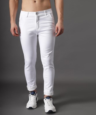 ZAYSH Relaxed Fit Men White Jeans