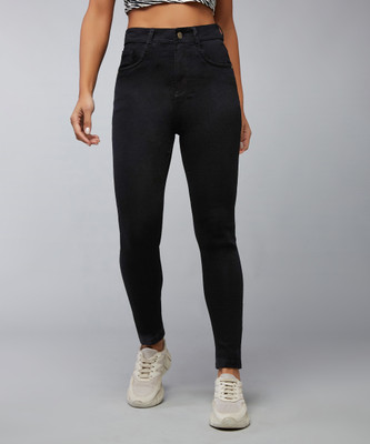 DOLCE CRUDO Slim Women Black Jeans