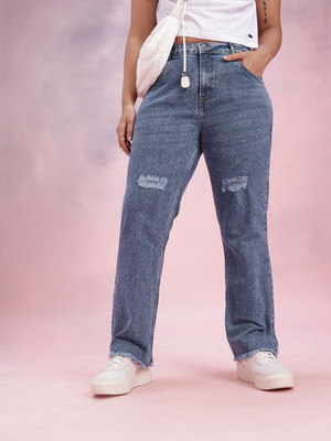 DressBerry Curve Straight Fit Women Blue Jeans