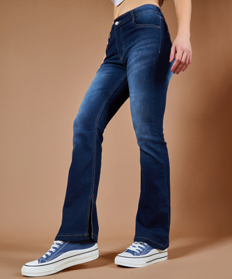 DOLCE CRUDO Boot-Leg Women Blue Jeans