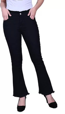 Nix9 Flared Women Black Jeans
