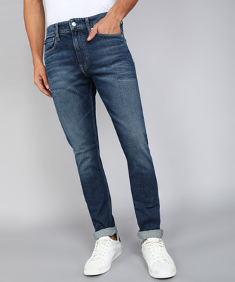 Calvin Klein Jeans Slim Men Dark Blue Jeans