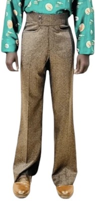 retro men Relaxed Fit Men Brown Jeans