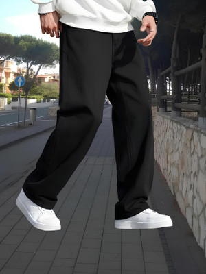 INDIVANE Relaxed Fit Men Black Jeans
