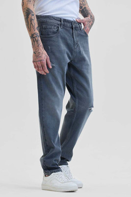 Snitch Loose Fit Men Grey Jeans