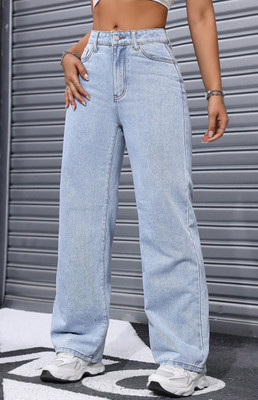 N J Straight Fit Women Blue Jeans