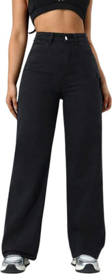 HouseOfCommon Straight Fit Women Black Jeans