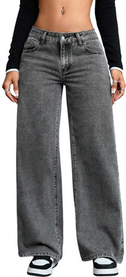RusticBlooms Loose Fit Women Grey Jeans