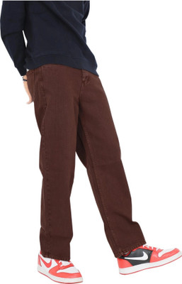 Zaba Denim Loose Fit Men Brown Jeans
