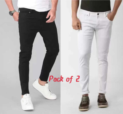 Kavya Collection Regular Men Black Jeans(Pack of 2)