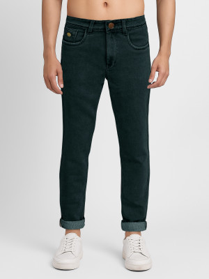 PLOUNGE Slim Men Dark Green Jeans