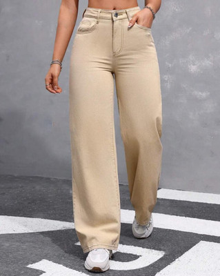 Mocktail Kocktail Relaxed Fit Women Beige Jeans
