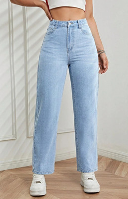 N J FASHION Straight Fit Women Light Blue Jeans