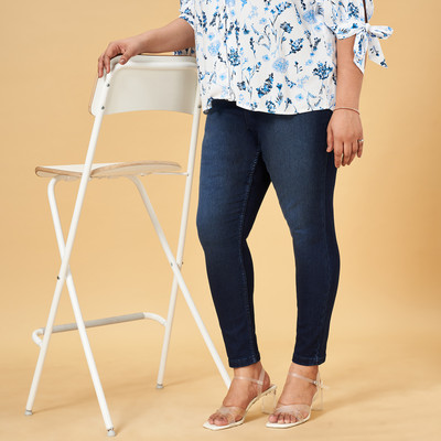 Honey Curvytude by Pantaloons Skinny Women Dark Blue Jeans