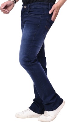 HIBOK Boot-Leg Men Dark Blue Jeans