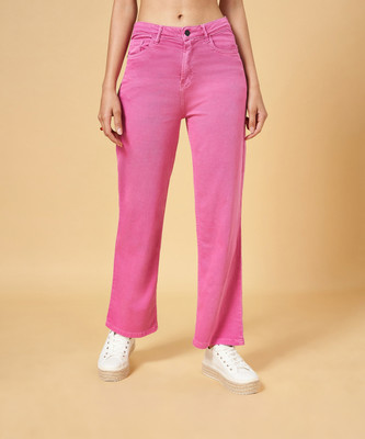 YU by Pantaloons Regular Women Pink Jeans