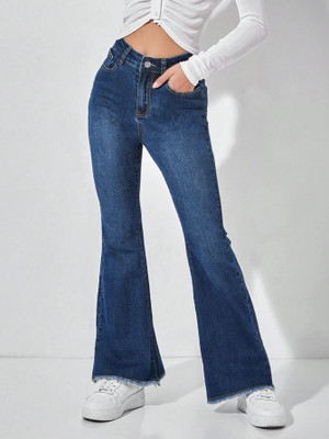 TYFFYN Boot-Leg Women Blue Jeans