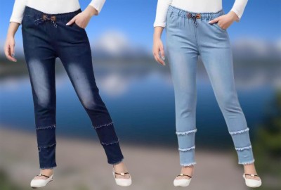 Aglobi Slim Women Blue Jeans(Pack of 2)