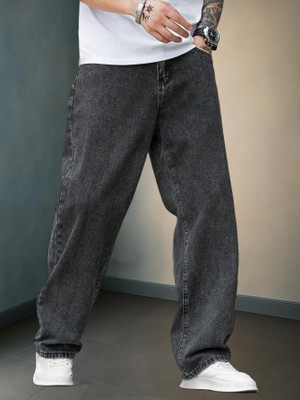 METRONAUT Loose Fit Men Dark Grey Jeans