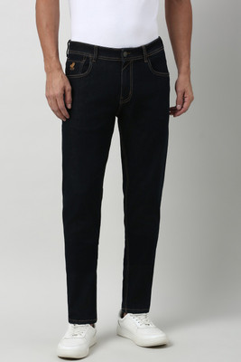 PETER ENGLAND Tapered Fit Men Dark Blue Jeans