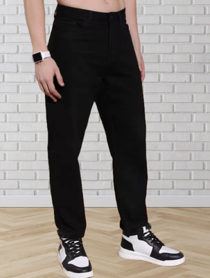 linaria Loose Fit Men Black Jeans