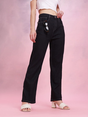 Dressberry Straight Fit Women Black Jeans