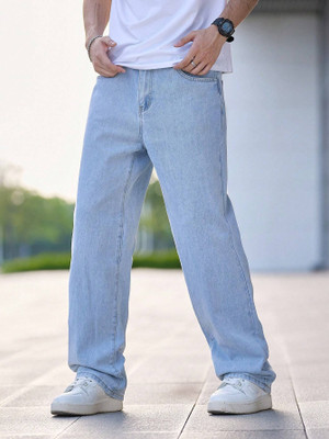 SHIMTEC Straight Fit Men Light Blue Jeans