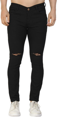 RusticBlooms Slim Men Black Jeans